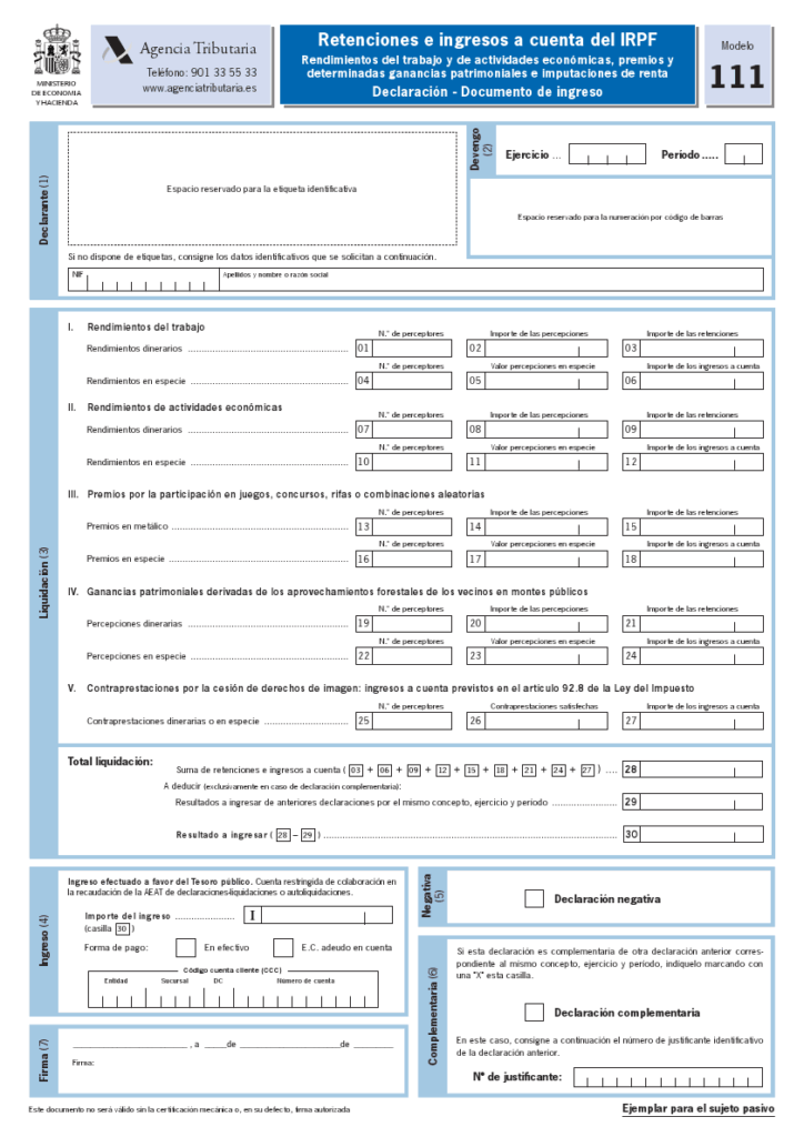 modelo 111 cytem